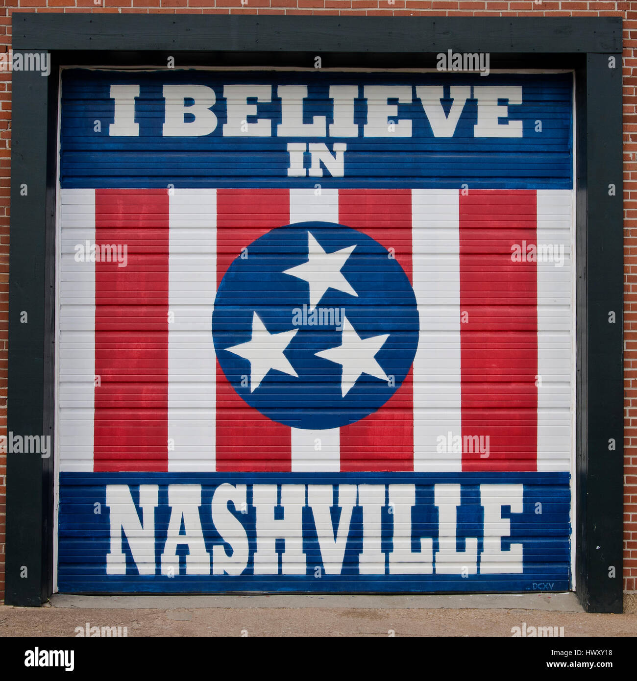 Ich glaube, in Nashville Wandbild Stockfoto