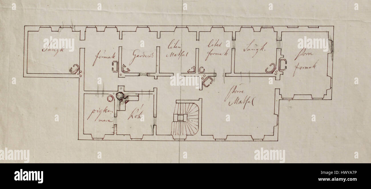 Der um 1777 erbaute Sparreska Palatset ist ein historischer Palast in Schweden, der für seinen architektonischen Stil und seine historische Bedeutung in der schwedischen Geschichte bekannt ist. Stockfoto