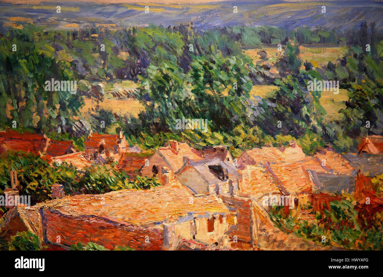 Kunst im New Orleans Museum of Art Claude Monet Vue du Village de Giverny (1886) Stockfoto