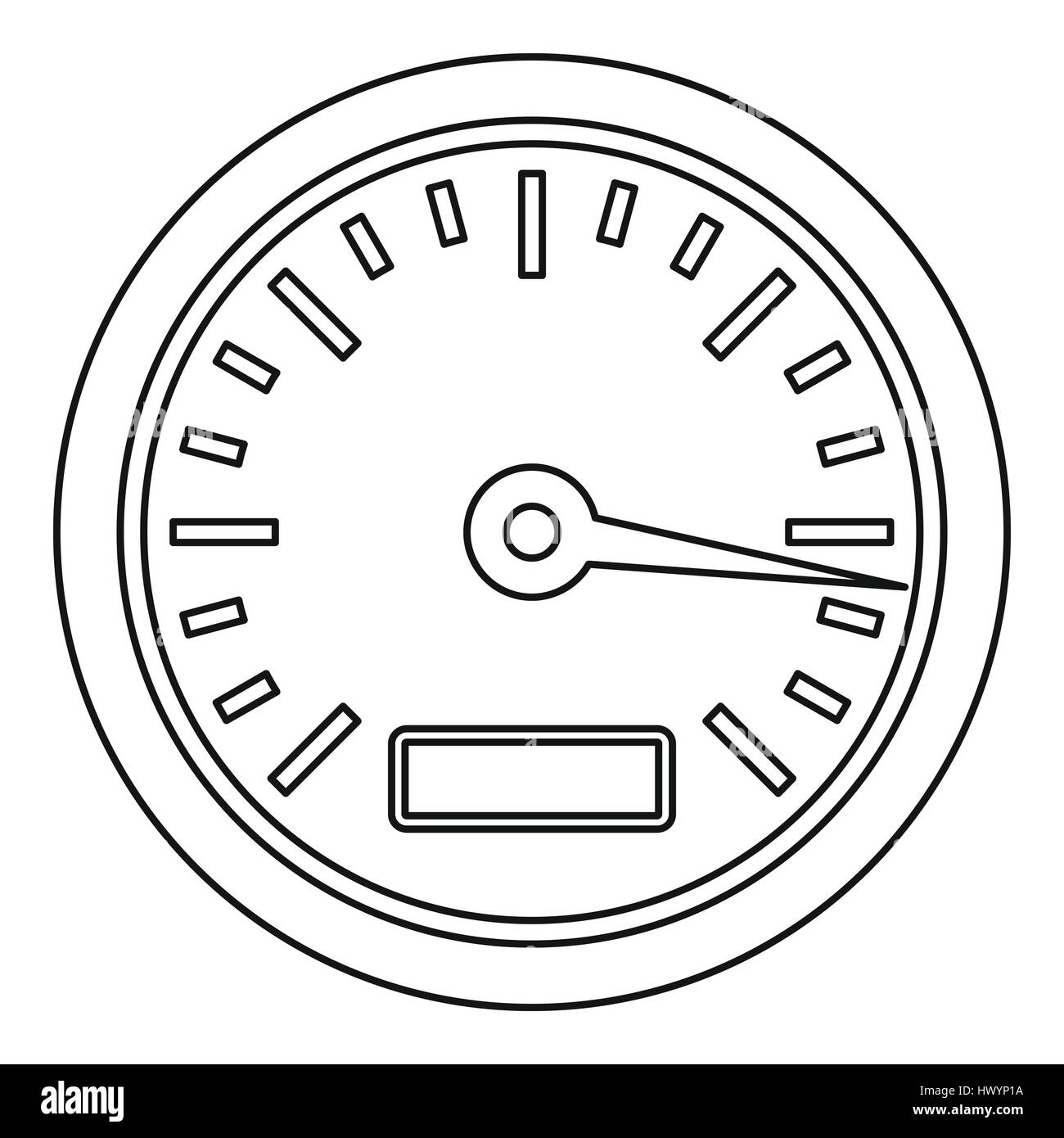 Tacho oder Gauge Symbol, UmrissStil Alamy