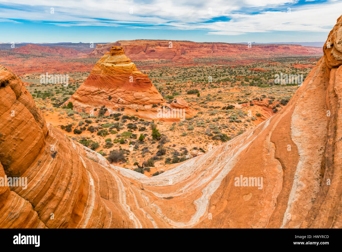 USA, Arizona, Seite, Paria Canyon, Vermillion Cliffs Wilderness, Coyote Buttes, rote Steinpyramiden und buttes Stockfoto