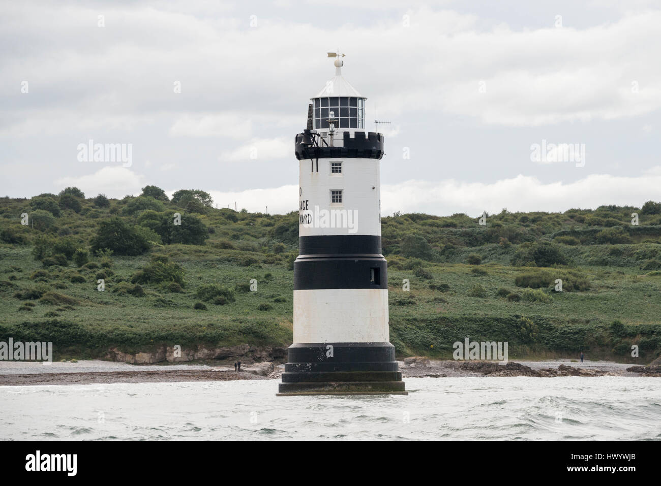 Penmon Point Lighthouse, Anglesey, Nordwales Stockfoto