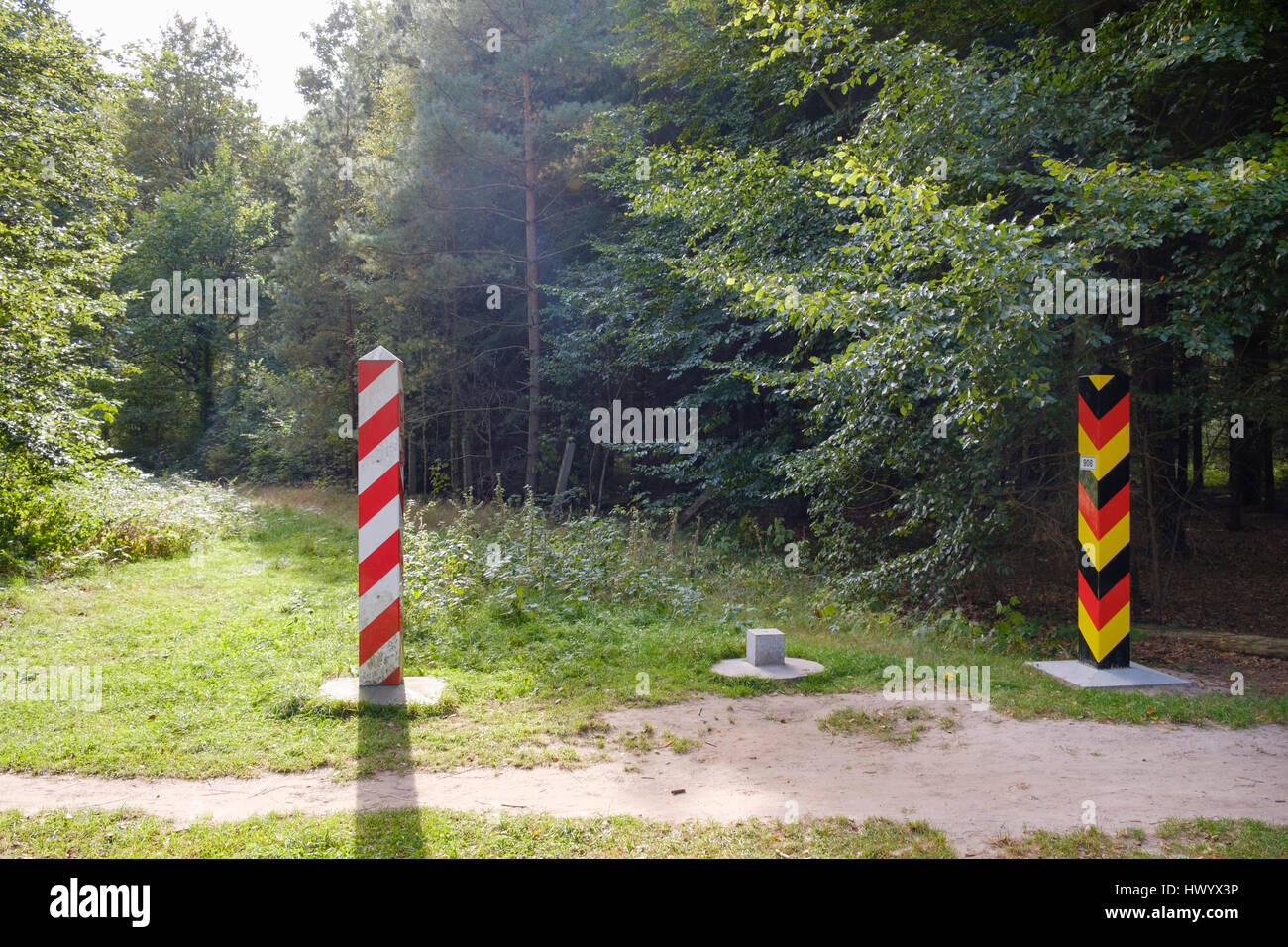 Deutschland, Usedom, Sehenswürdigkeiten an Grenze Polen - Deutschland Stockfoto