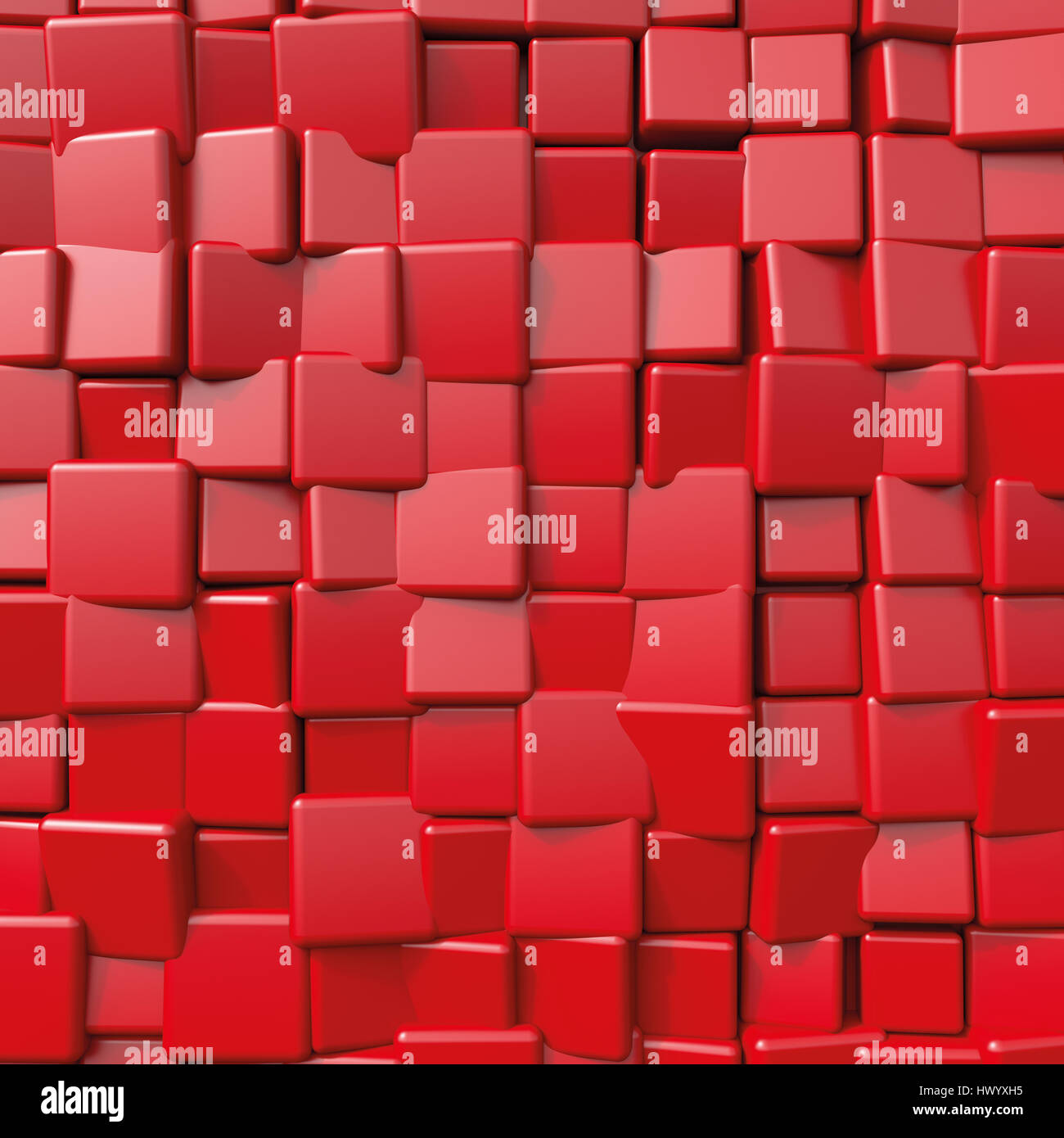 Rote kubische Form, 3D Rendering Stockfoto