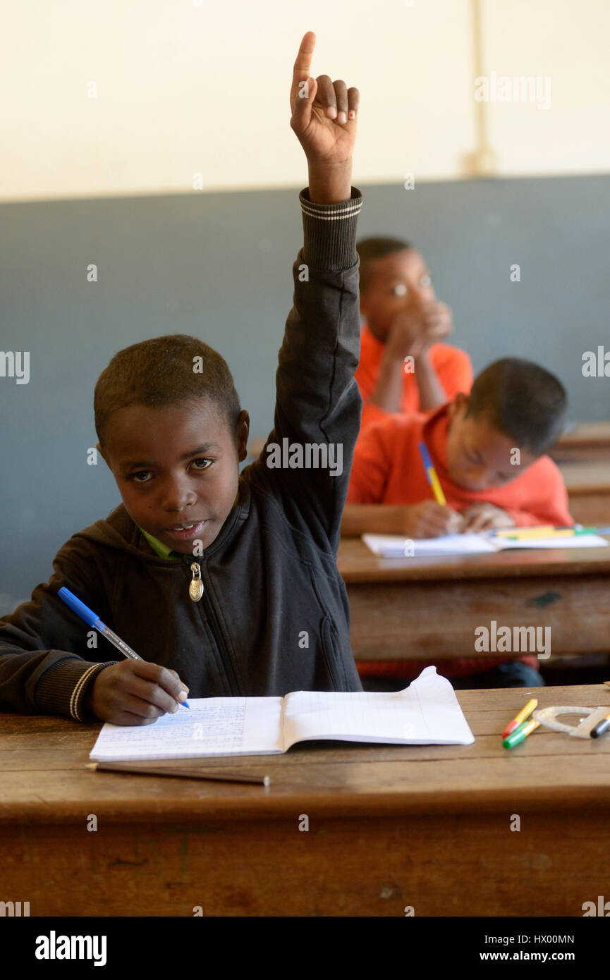 Madagaskar, Schülerinnen und Schüler in der Grundschule Fianarantsoa Stockfoto