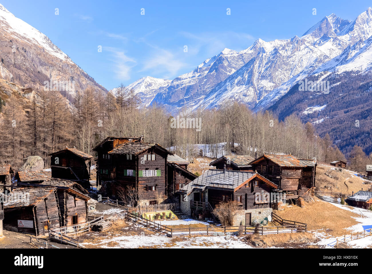 Zum See, Zermatt, Wallis, Schweiz, Europa Stockfoto