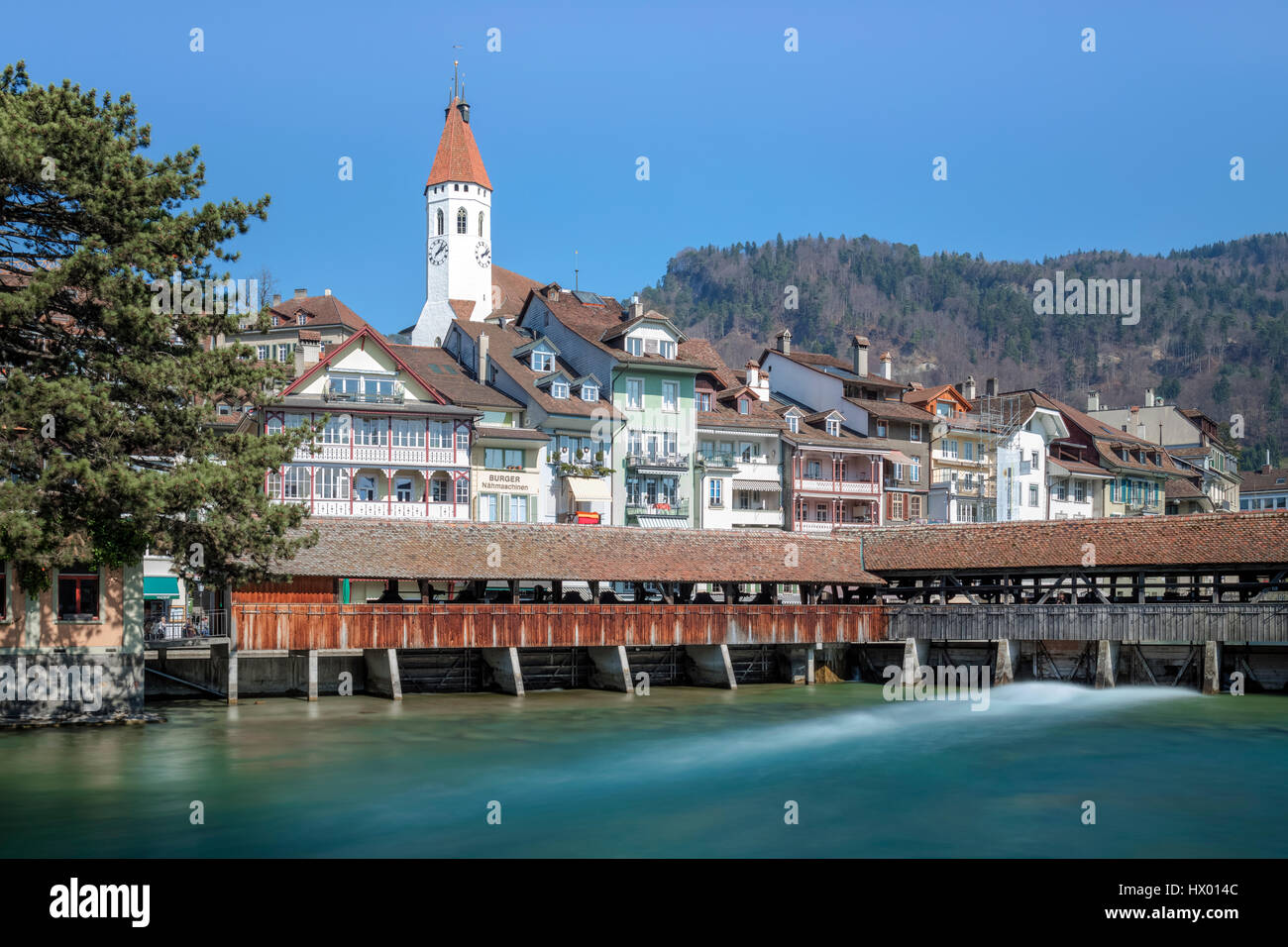 Senken Sie Schleuse, Thun, Bern, Schweiz Stockfoto