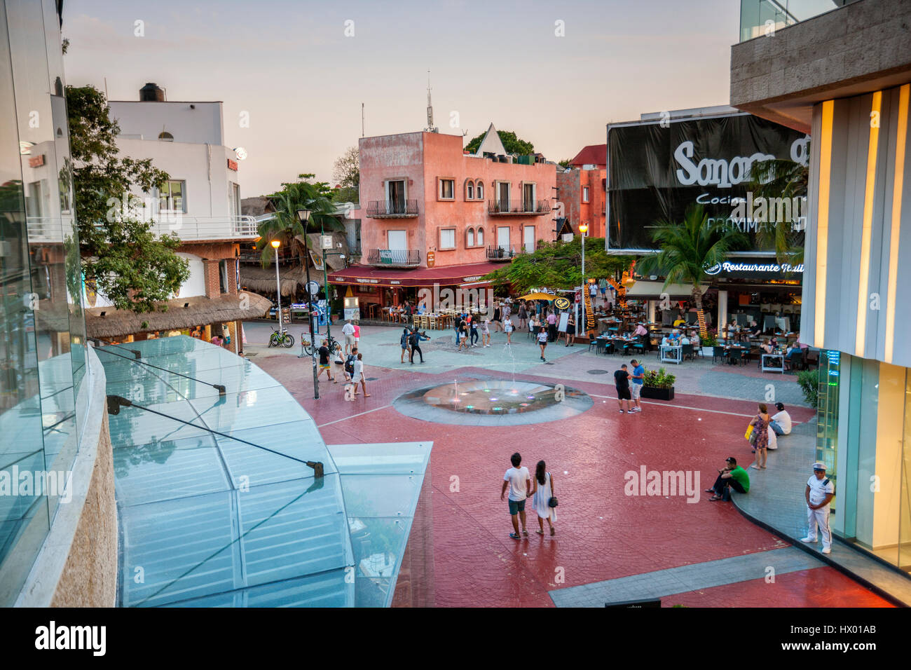 Playa del Carmen 5 Ave in Mexiko Stockfoto