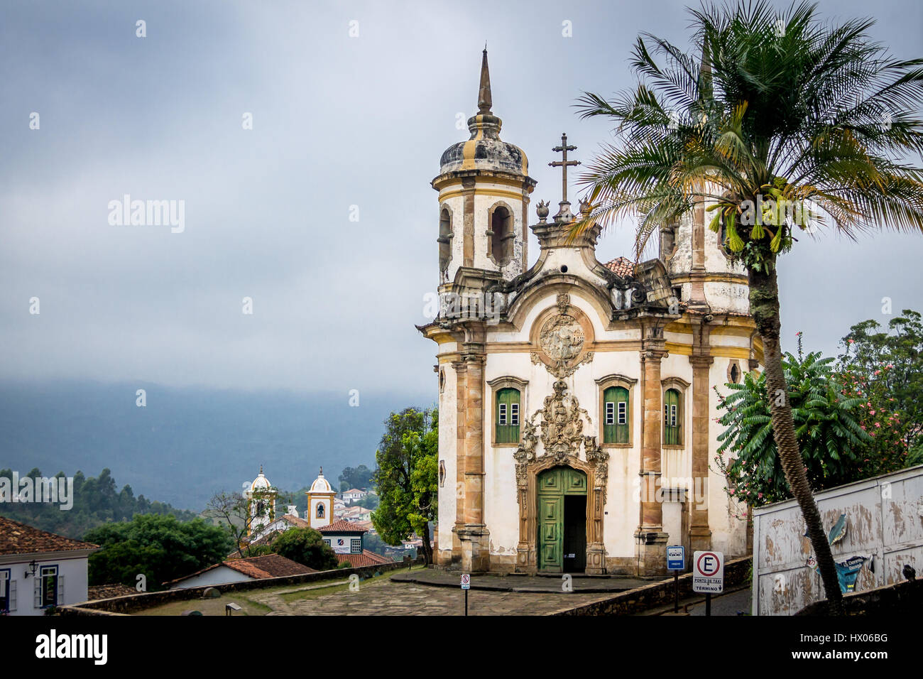 Sao Francisco de Assis Kirche in Ouro Preto - Minas Gerais, Brasilien Stockfoto