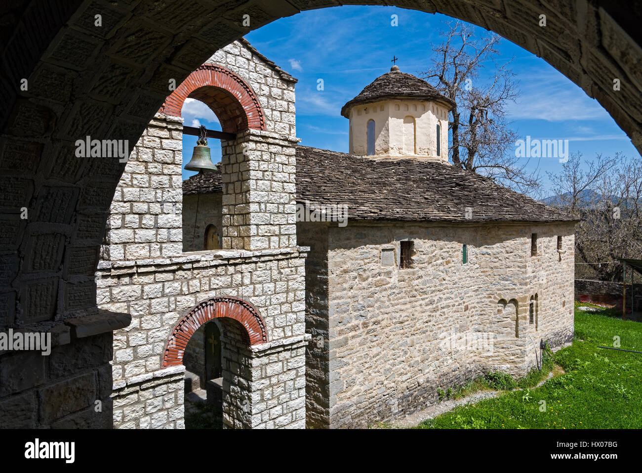 Altes Kloster, die Jungfrau Maria im westlichen Makedonien, Griechenland Stockfoto