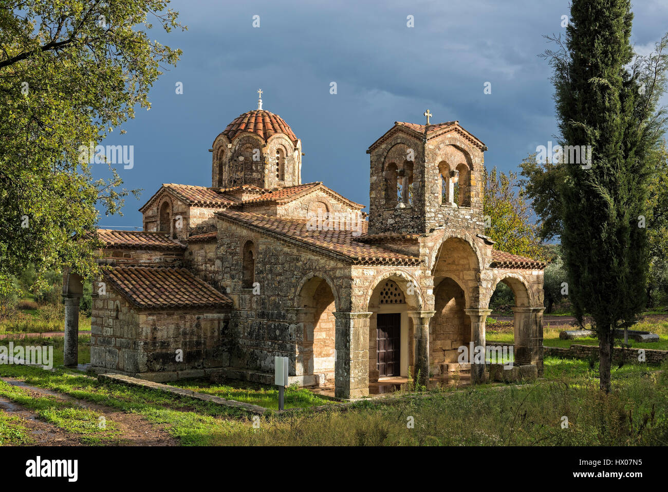 Die Kirche Samarina, Jungfrau Maria, in Peloponnes, Griechenland Stockfoto
