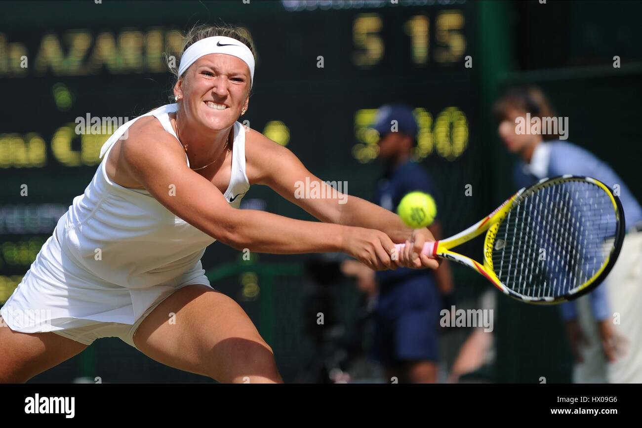 VICTORIA AZARENKA BELARUS WIMBLEDON LONDON ENGLAND 26. Juni 2009 Stockfoto