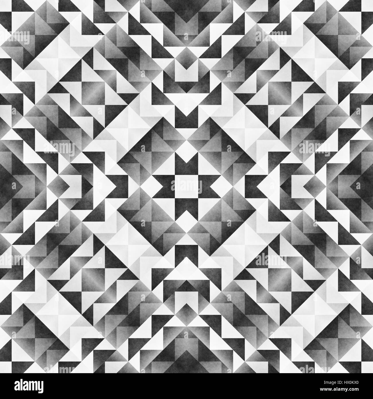 Monochrome Stammes-Seamless Pattern. Aztekische Stil abstrakten geometrischen Kunstdruck. Stockfoto