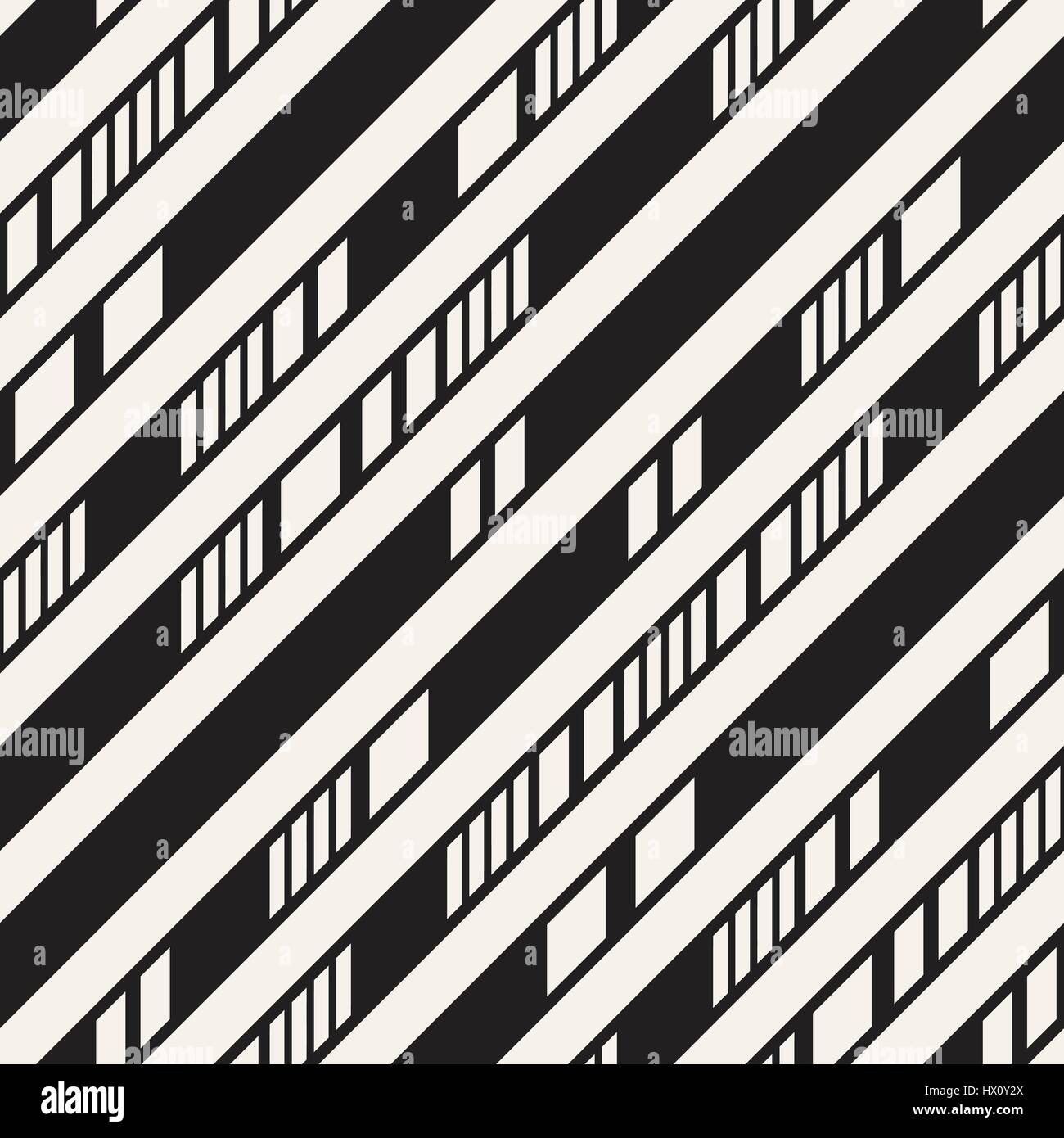 Schwarz / weiß unregelmäßige gestrichelt Muster. Abstraktes Vektor nahtlose Hintergrund Stock Vektor