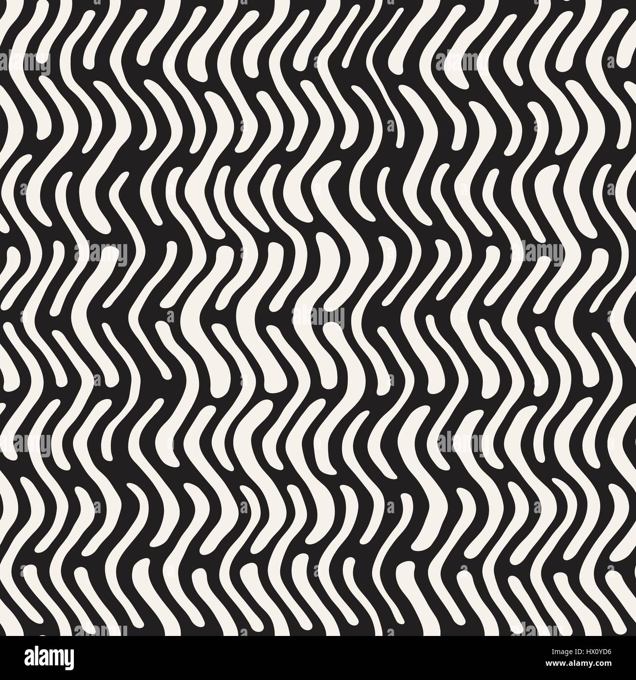 Abstrakten Hintergrund mit abgerundeten Pinselstrichen. Doodle Vector Seamless Pattern. Stock Vektor