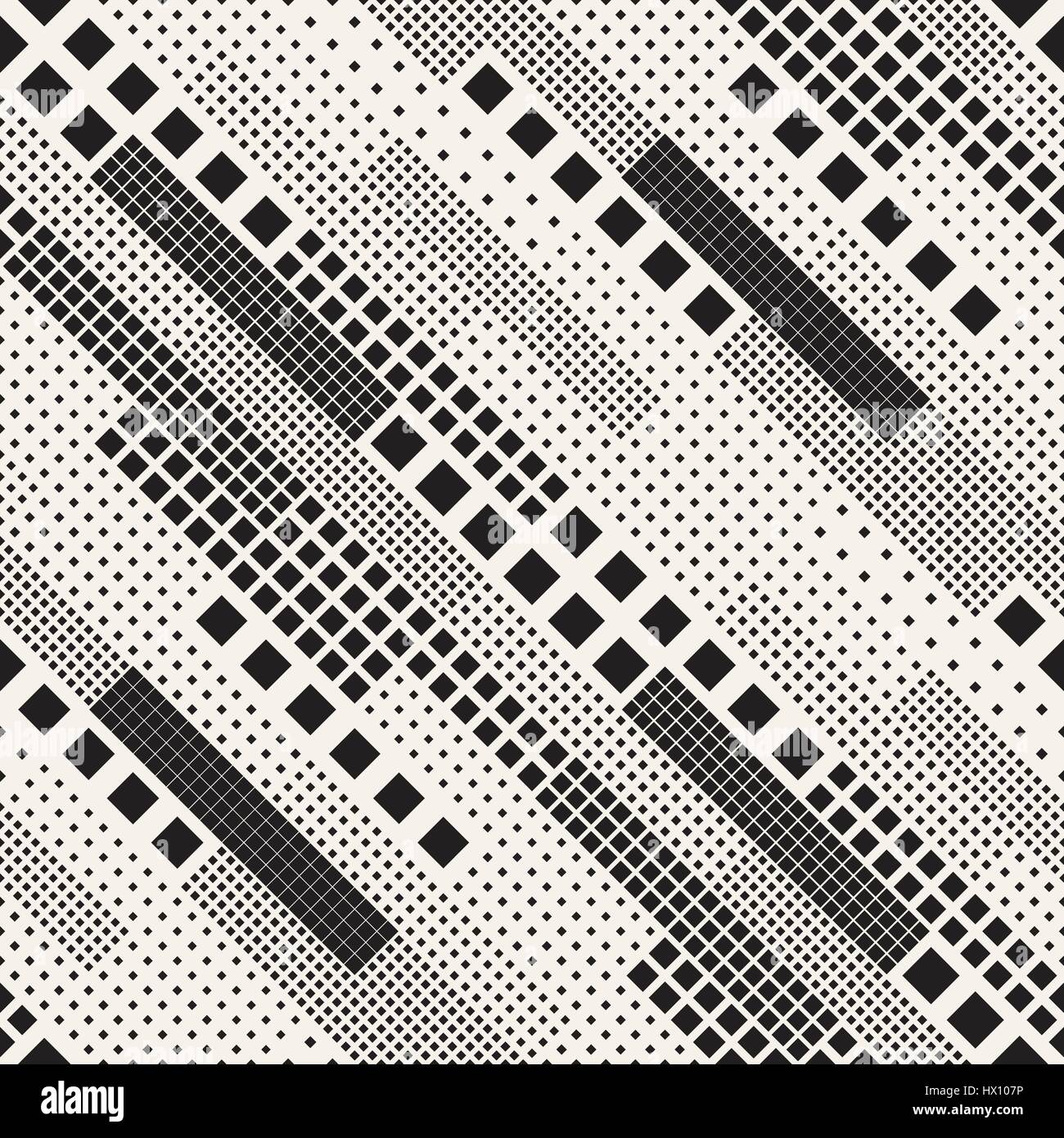 Endlosen abstrakten Hintergrund mit zufälliger Größe Quadrate. Vector Seamless Pattern. Stock Vektor