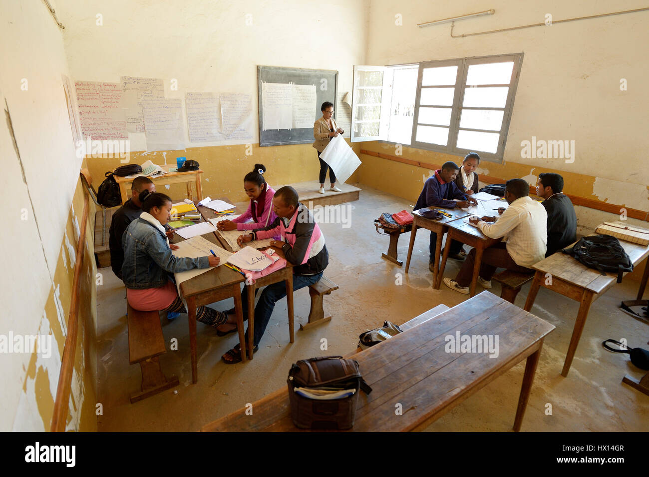 Madagaskar, Fianarantsoa, Jugendlichen eine Lehrerausbildung Stockfoto