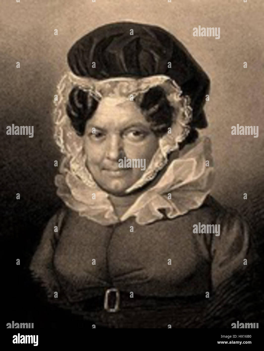 Dieses Bild zeigt Giuditta Pasta, eine ikonische italienische Sopranistin aus dem 19. Jahrhundert, die für ihre Opernaufführungen und ihre dramatische Bandbreite bekannt ist. Ihre Karriere umspannte mehrere europäische Bühnen und wurde zu einer gefeierten Figur in der Operngeschichte. Stockfoto