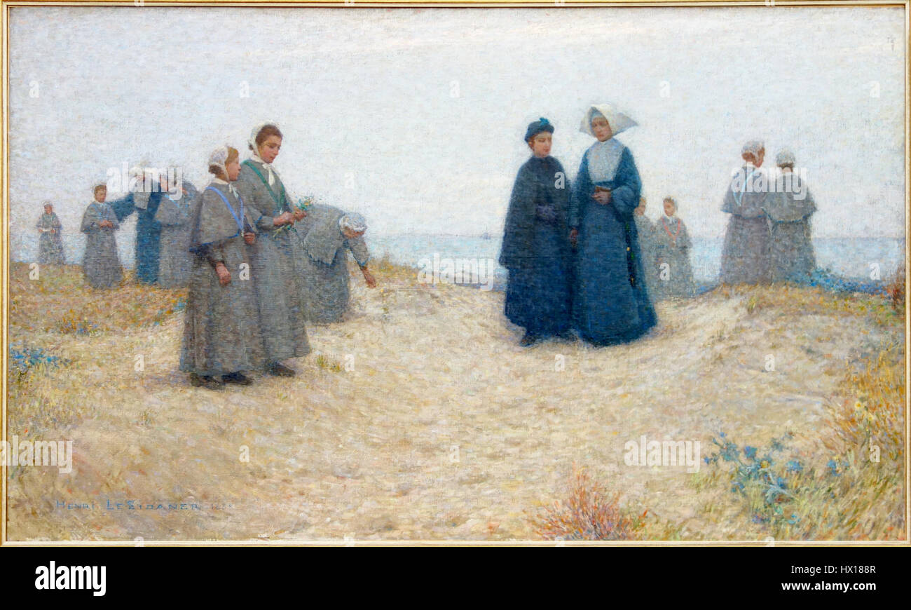 Dieses Kunstwerk zeigt die „Promenade des Orphelines“ in Dünkirchen, Frankreich, und zeigt die Schönheit der Küste und die historische Bedeutung der Stadt. Das Stück spiegelt die lebhafte Atmosphäre von Dunkirk wider und fängt die lebhafte Szene am Meer ein. Stockfoto