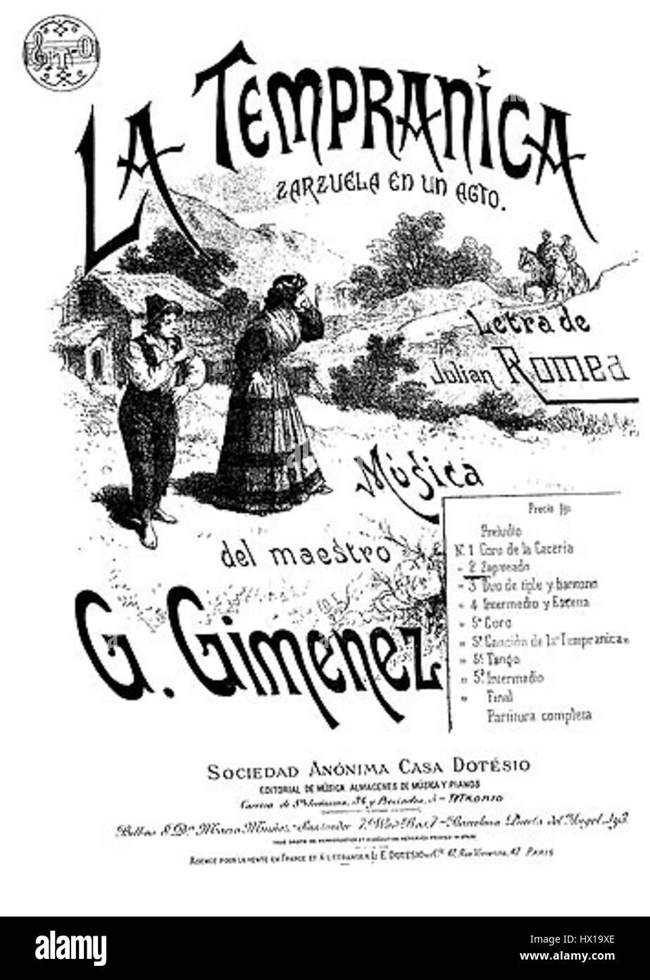 Gimenez Tempranica ist ein Werk des spanischen Künstlers Gimenez, das Themen im Zusammenhang mit der spanischen Identität und Tradition zeigt. Das Stück verwendet kräftige Farben und geometrische Formen, die kulturelle Elemente aus dem Erbe des Künstlers in einem zeitgenössischen Stil einbeziehen. Stockfoto
