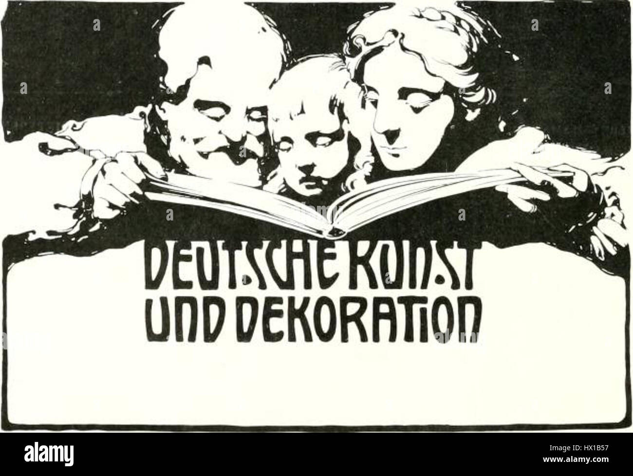 Die Deutsche Kunst und Dekoration war eine deutsche Kunstzeitschrift, die im späten 19. Und frühen 20. Jahrhundert erschien. Mit dem Schwerpunkt auf der Präsentation deutscher Kunst, Architektur und Design wurden Werke prominenter Künstler dieser Zeit vorgestellt, die zur Kulturlandschaft Deutschlands beitrugen. Die Zeitschrift spielte eine wichtige Rolle bei der Förderung deutscher ästhetischer Bewegungen wie Jugendstil und Jugendstil. Stockfoto