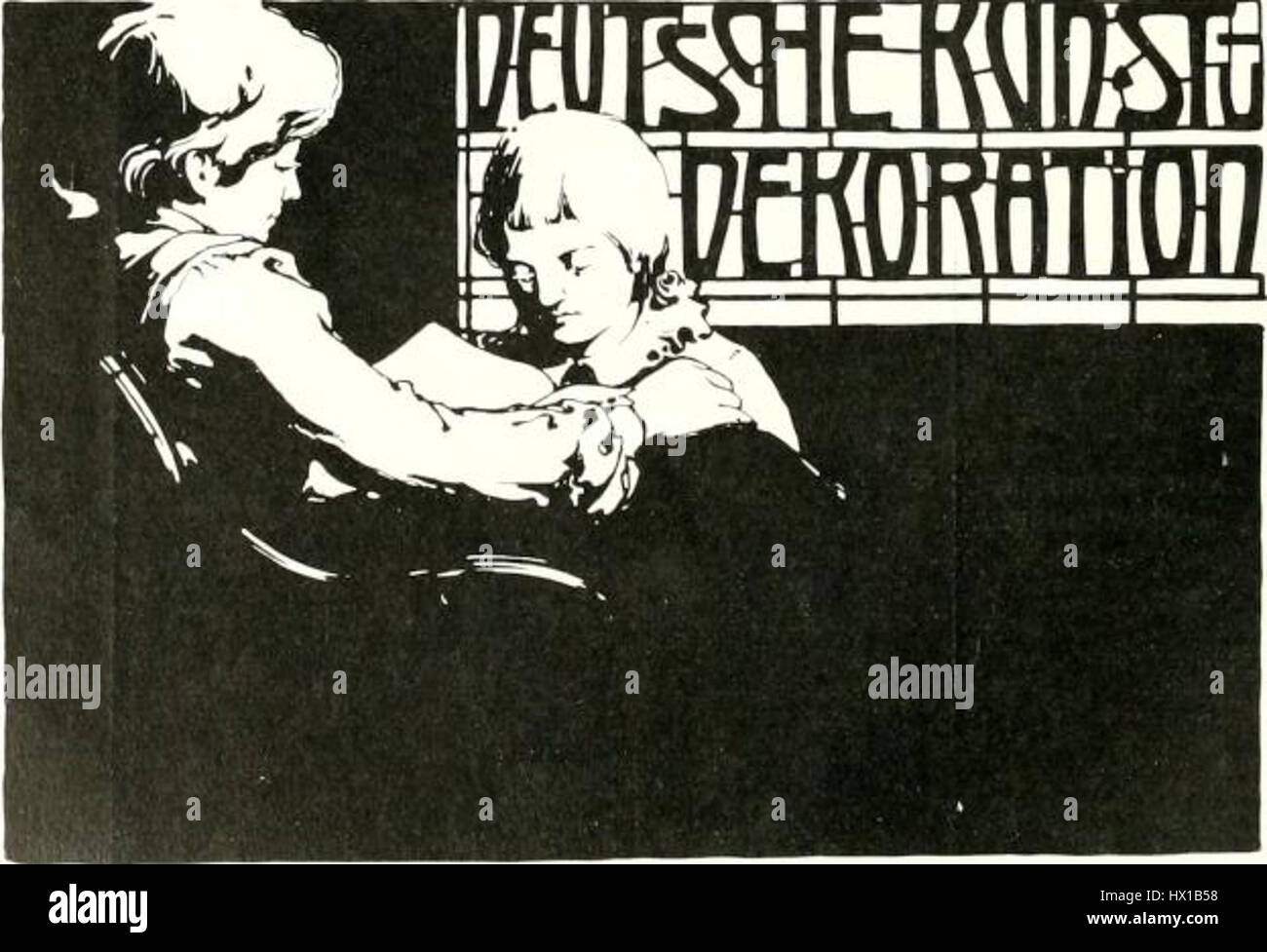 Deutsche Kunst und Dekoration war eine Zeitschrift, die sich mit Kunst, Kultur und Design befasst. Die vorliegende Ausgabe beleuchtet die künstlerischen Entwicklungen in Deutschland, insbesondere in den Bereichen dekorative Kunst und Design, die die ästhetischen Trends und Bewegungen des frühen 20. Jahrhunderts widerspiegeln. Stockfoto