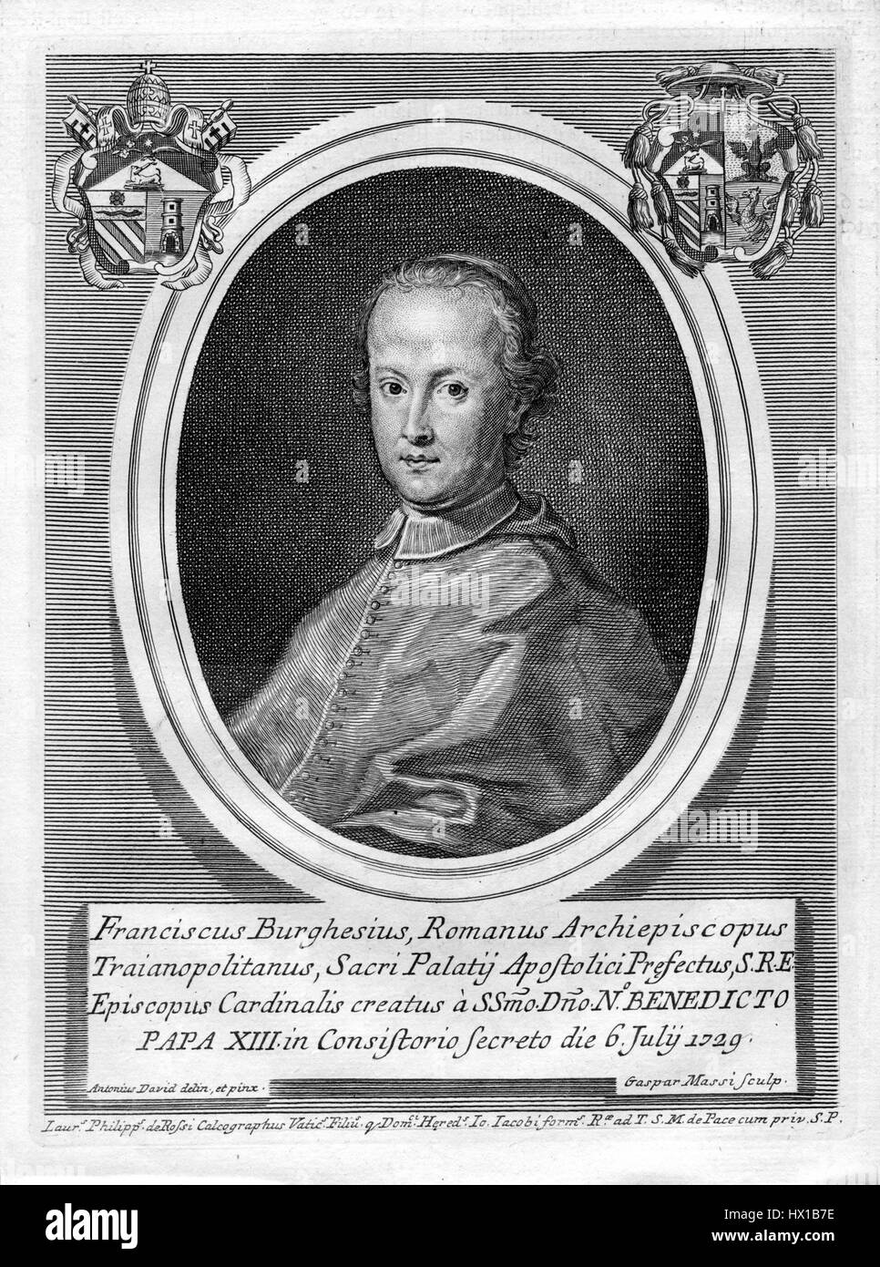 Francesco Scipione Maria Borghese Stockfoto