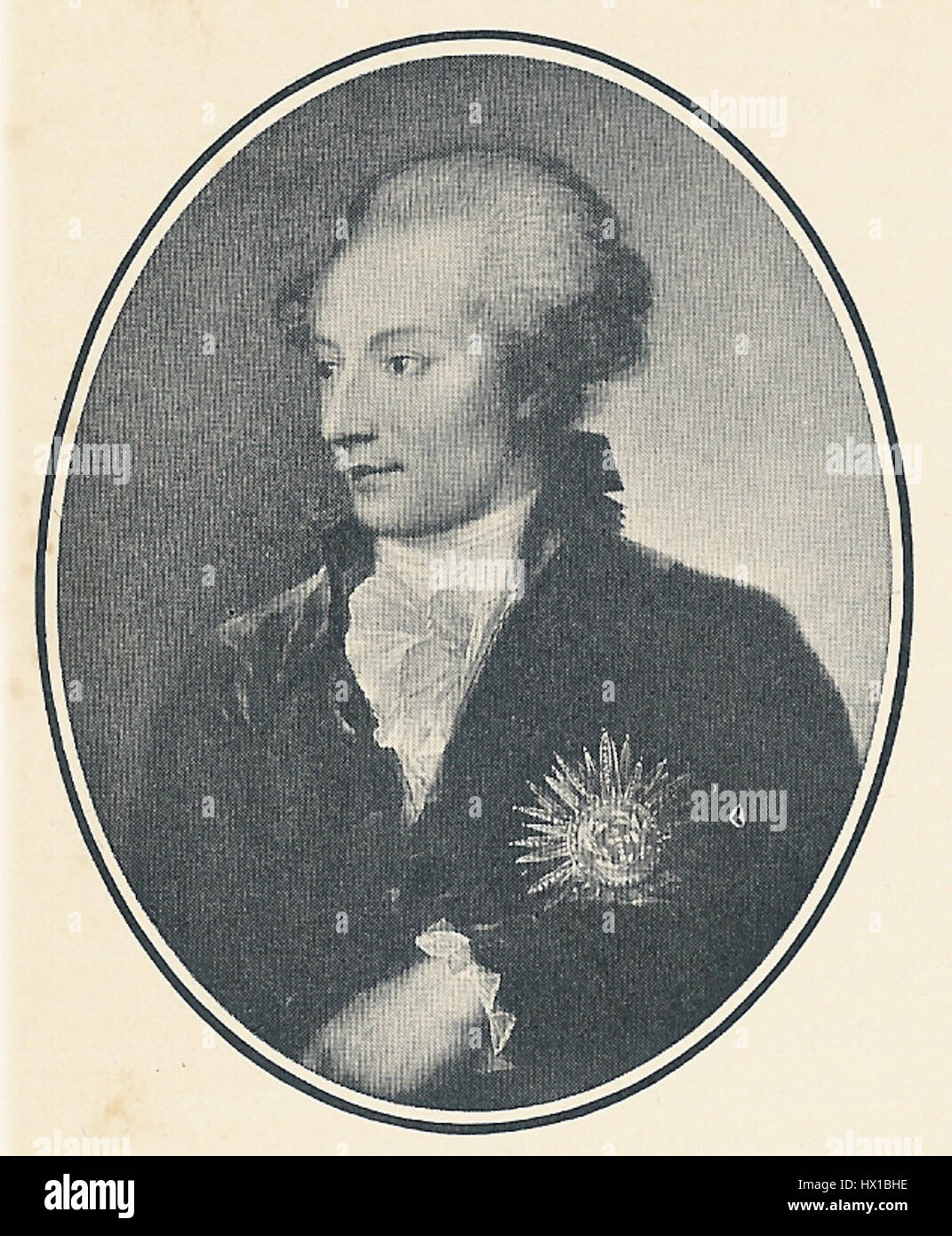 Ernst Heinrich von Schimmelmann war ein deutschdänischer Adliger und Politiker, der im 18. Jahrhundert tätig war. Er wurde für seine politischen und administrativen Beiträge in Dänemark während seiner Zeit anerkannt. Stockfoto