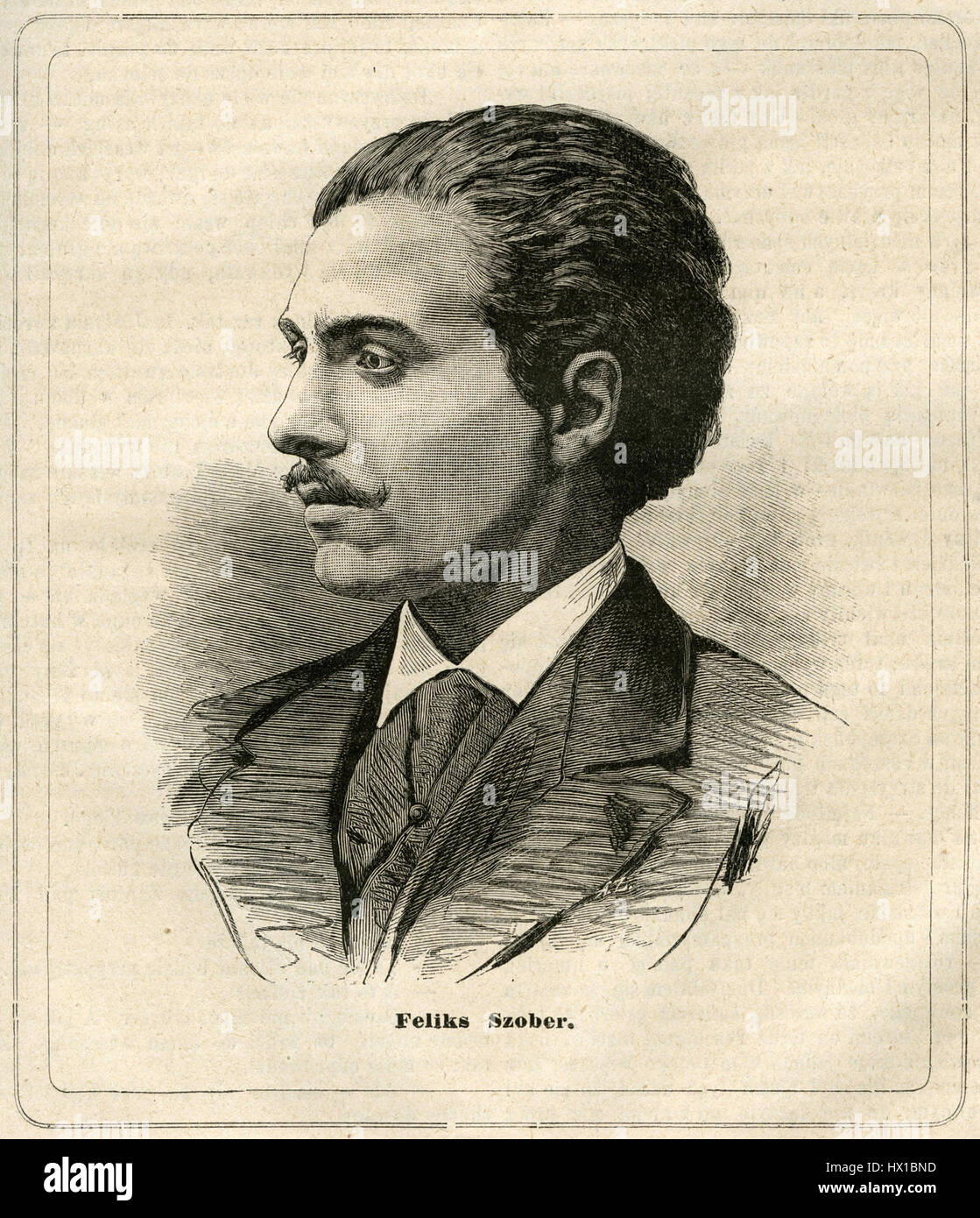 Feliks Szober war ein ungarischer Maler aus dem 19. Jahrhundert, der für seine historischen und Porträtwerke bekannt war. Sein Stil verschmolz Realismus mit Romantik und fängt bedeutende Momente der ungarischen Geschichte und Kultur ein. Stockfoto