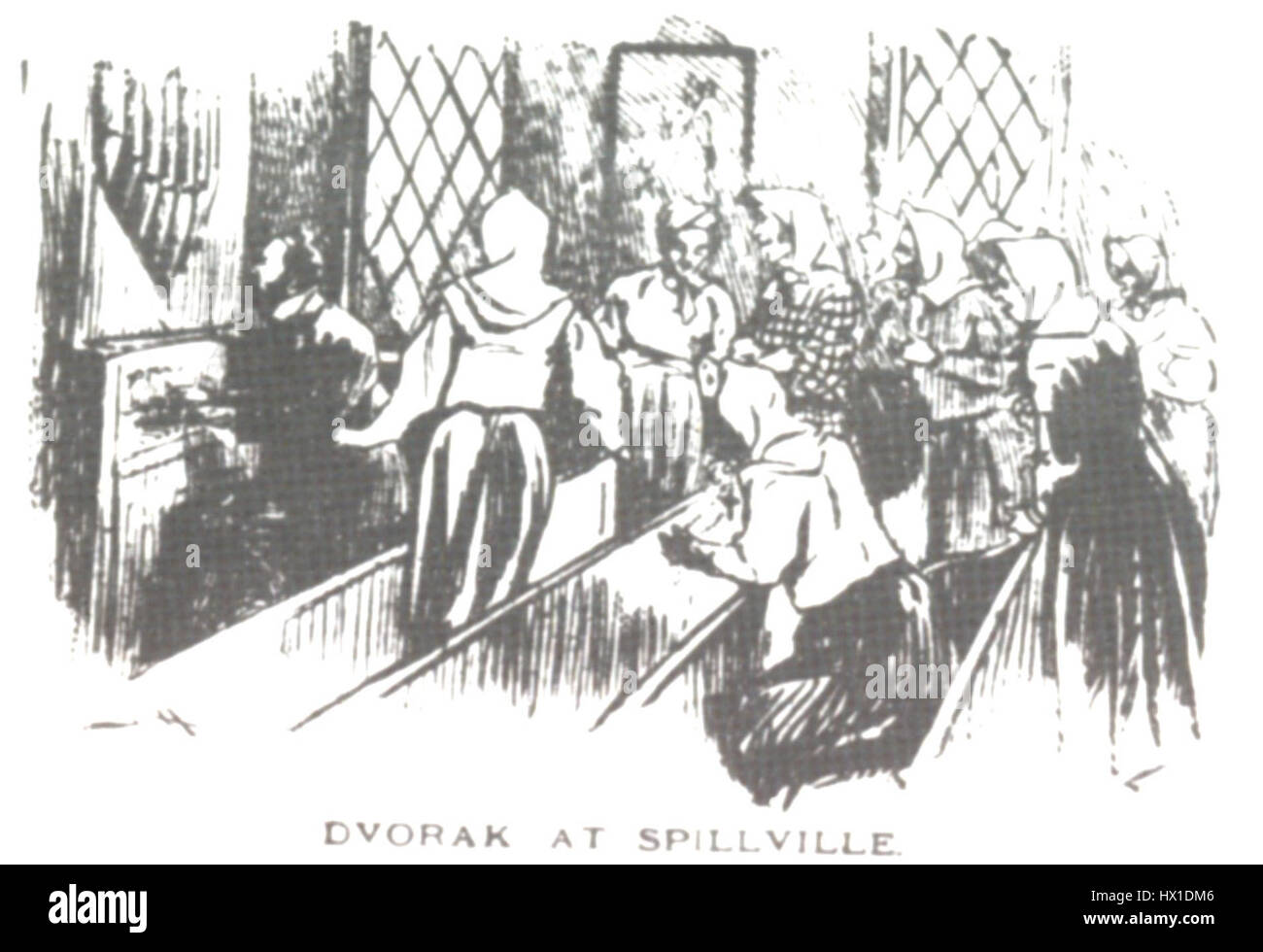 Antonín Dvořák „VE Spillvillu“ (in Spillville) ist ein Stück, das von seiner Zeit in Spillville, Iowa, inspiriert wurde, wo er während seines Aufenthalts viele Werke komponierte. Diese Musik spiegelt seine Verbindung zur amerikanischen Landschaft und Kultur wider und bezieht Elemente der amerikanischen Volksmusik in seine klassischen Kompositionen ein. VE Spillvillu repräsentiert Dvořák Adaption und Fusion europäischer klassischer Musik mit amerikanischen Einflüssen. Stockfoto