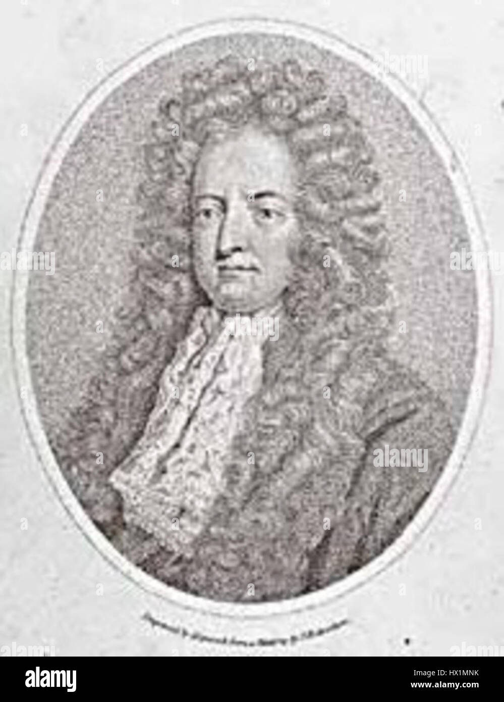 Daniel Defoe war ein englischer Schriftsteller, der vor allem für seinen Roman Robinson Crusoe bekannt war. Seine Arbeiten beschäftigten sich oft mit Themen wie Individualismus, Überleben und Moral, wobei er sich tief auf soziale und politische Fragen seiner Zeit konzentrierte. Stockfoto