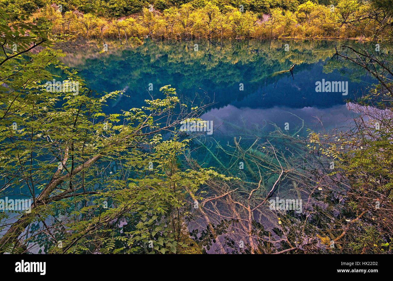 Schöne Herbst-Sichuan Velly China Stockfoto