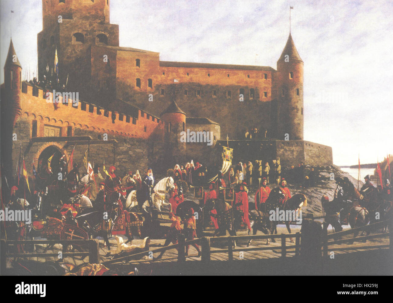 Karl Knutsson Bonde Viborgs Slott Kungaval Severin Falkman 001 Stockfoto