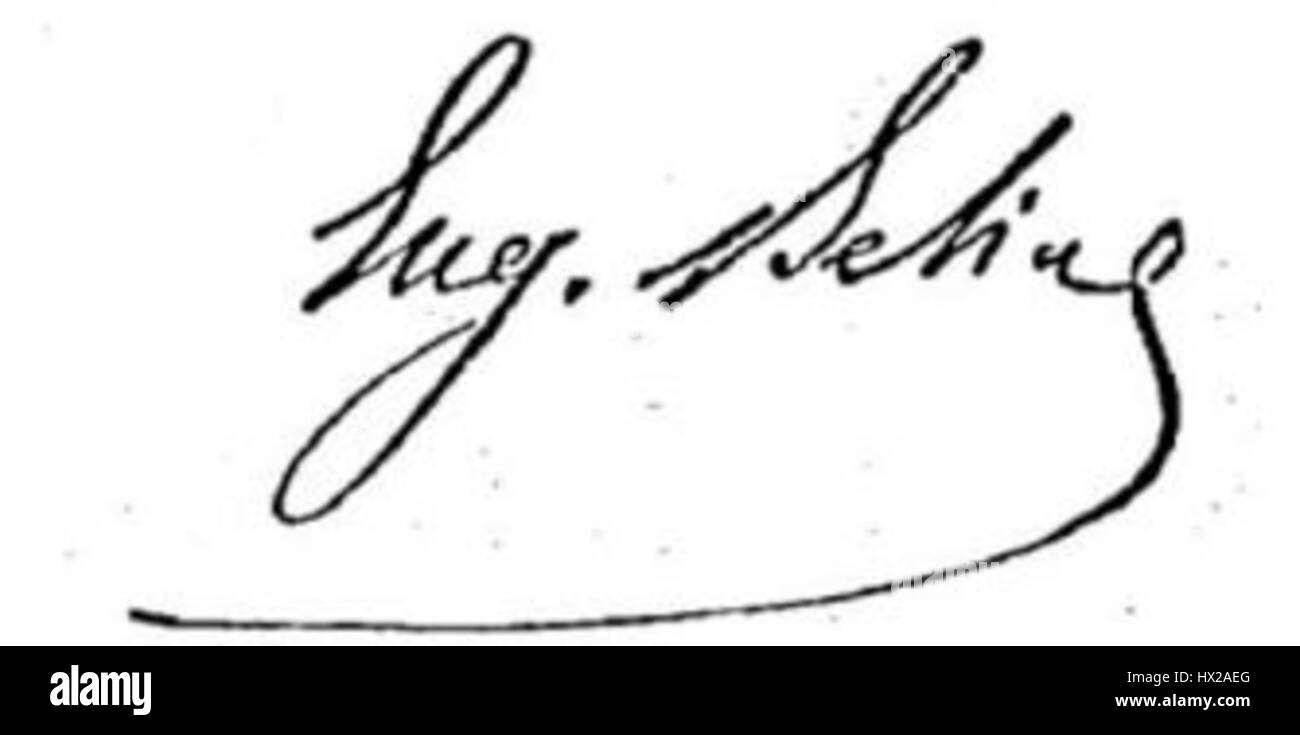 La Monadologie Signatur Stockfoto