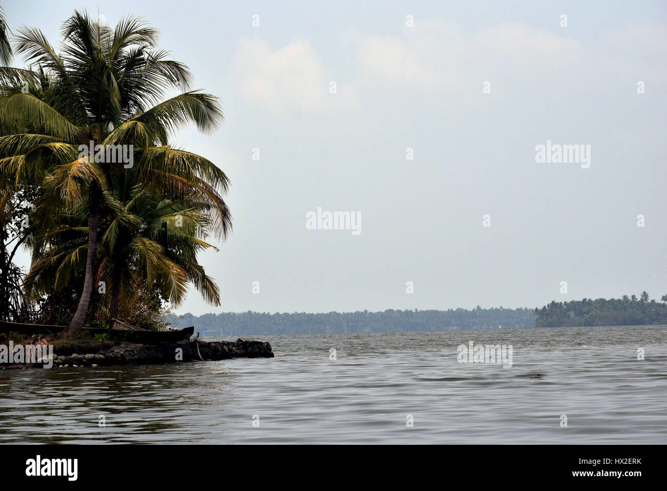 Ein immer noch gefangen von Kerala backwaters Stockfoto