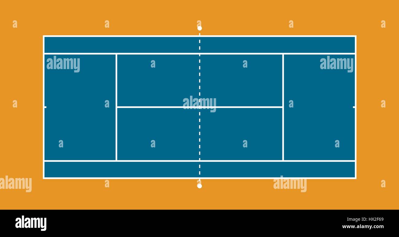 Tennis-Gericht-Abbildung Stock Vektor