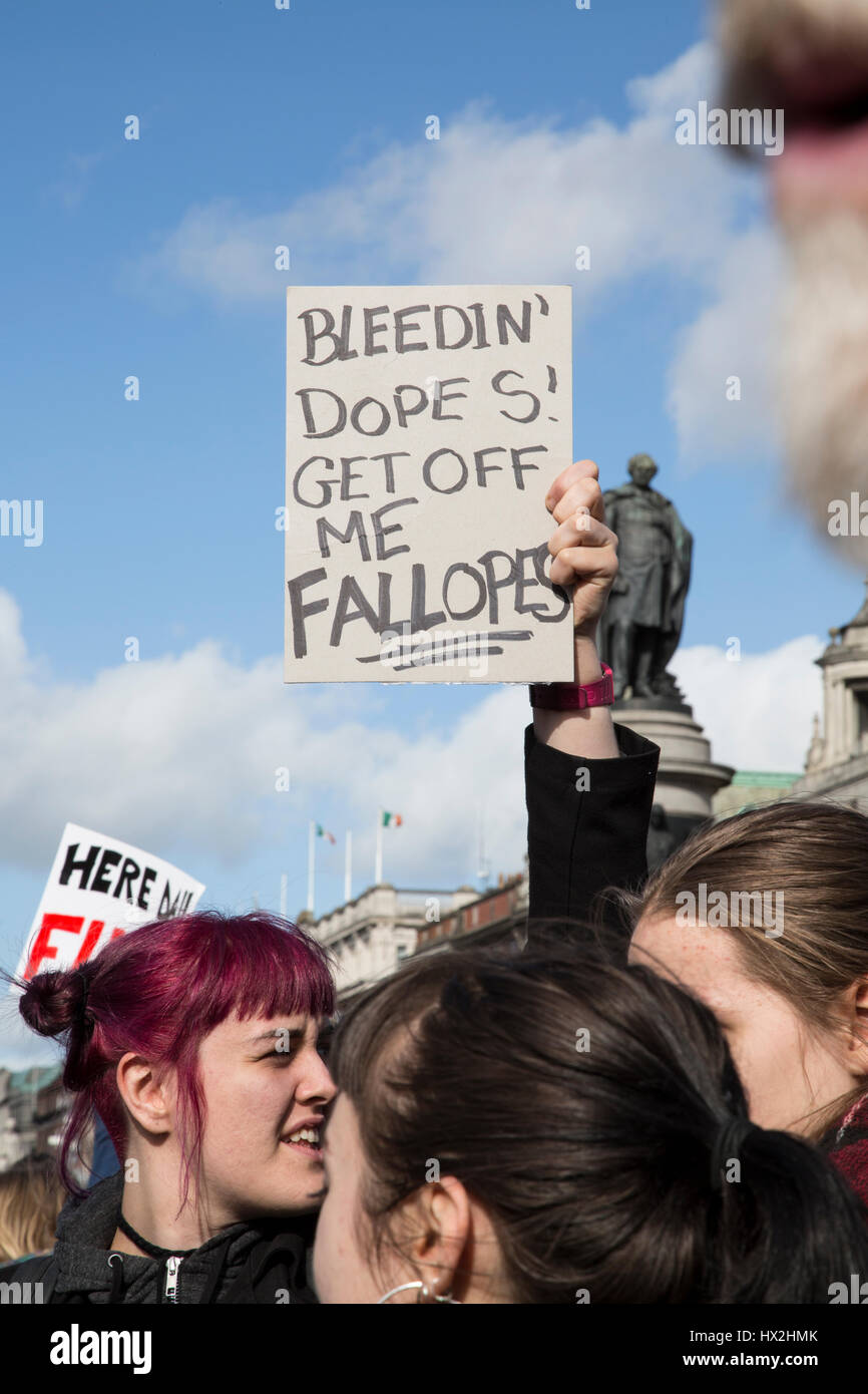 Aufhebung der 8. Protestmarsch in Stadt Dublin, Irland. Stockfoto