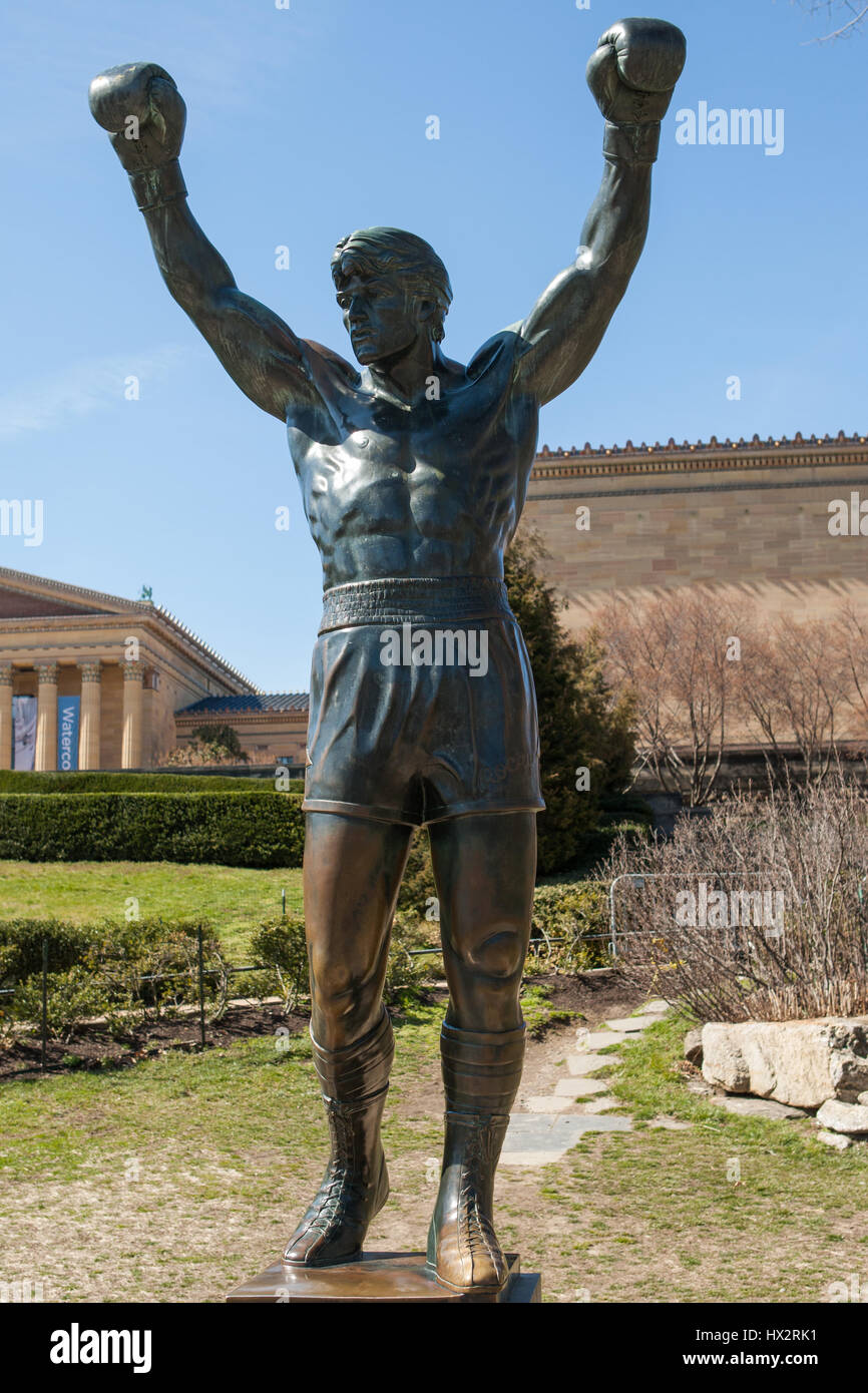 Rocky Statue, Philadelphia, USA. Stockfoto