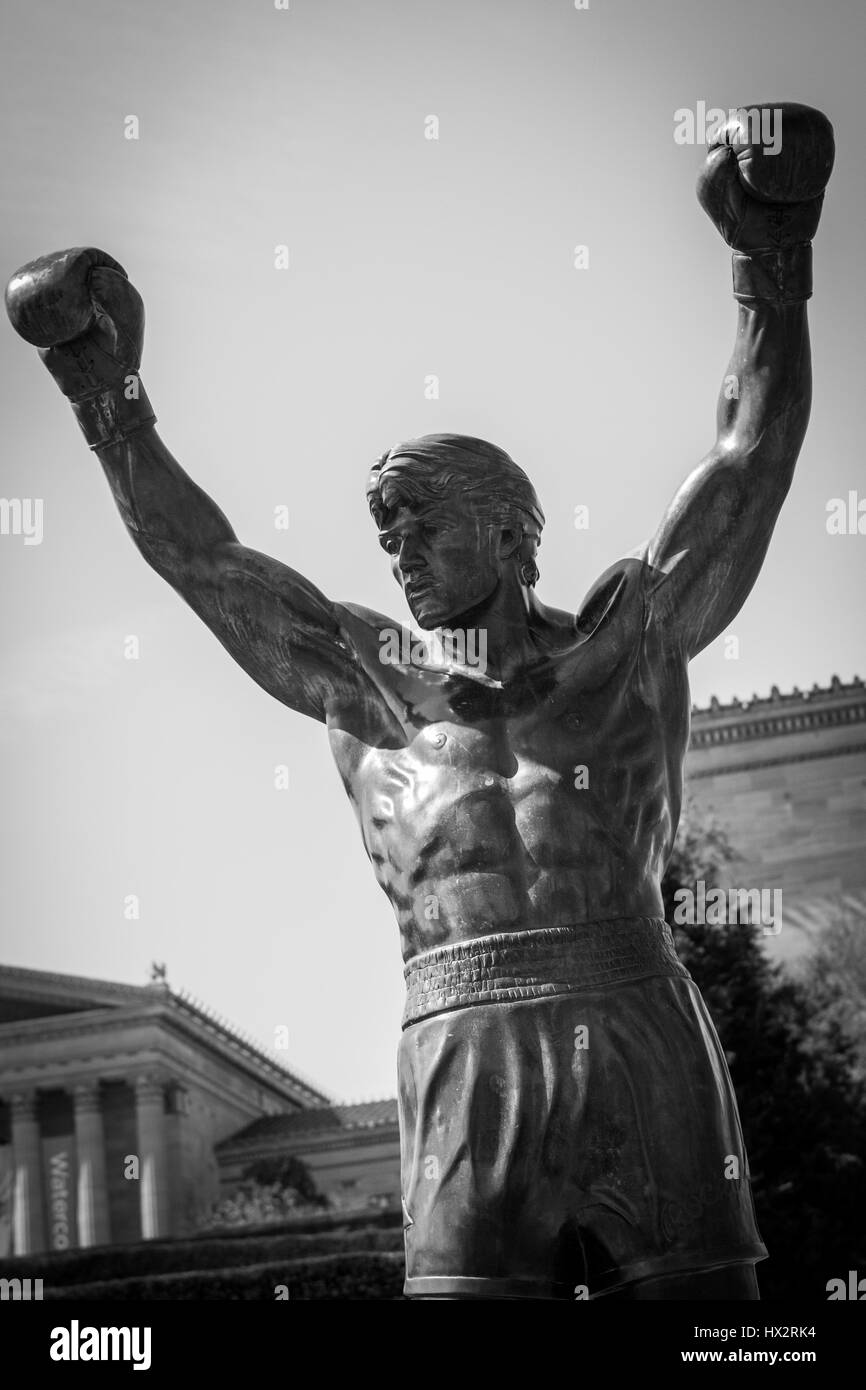 Rocky Statue, Philadelphia, USA. Stockfoto