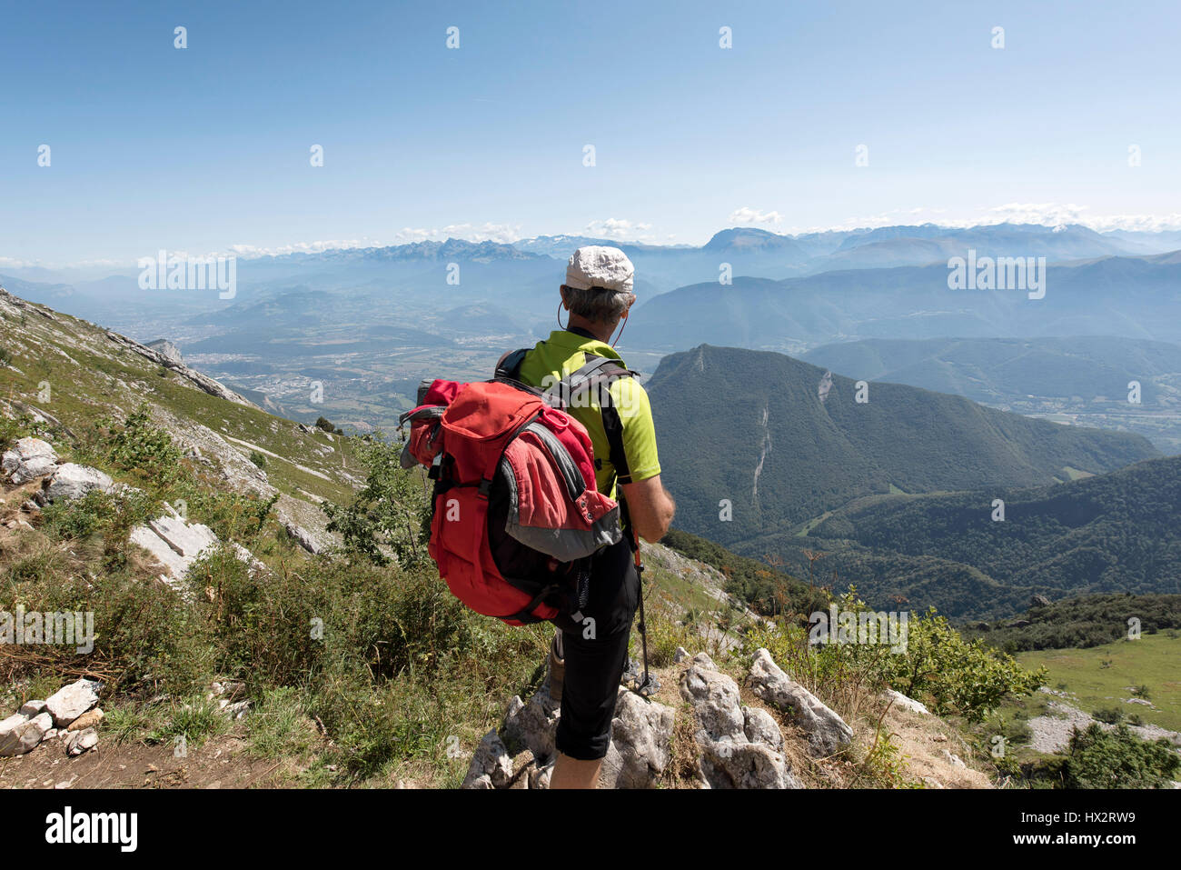 Wanderer im Vercors-massiv (Südost-Frankreich) Stockfoto