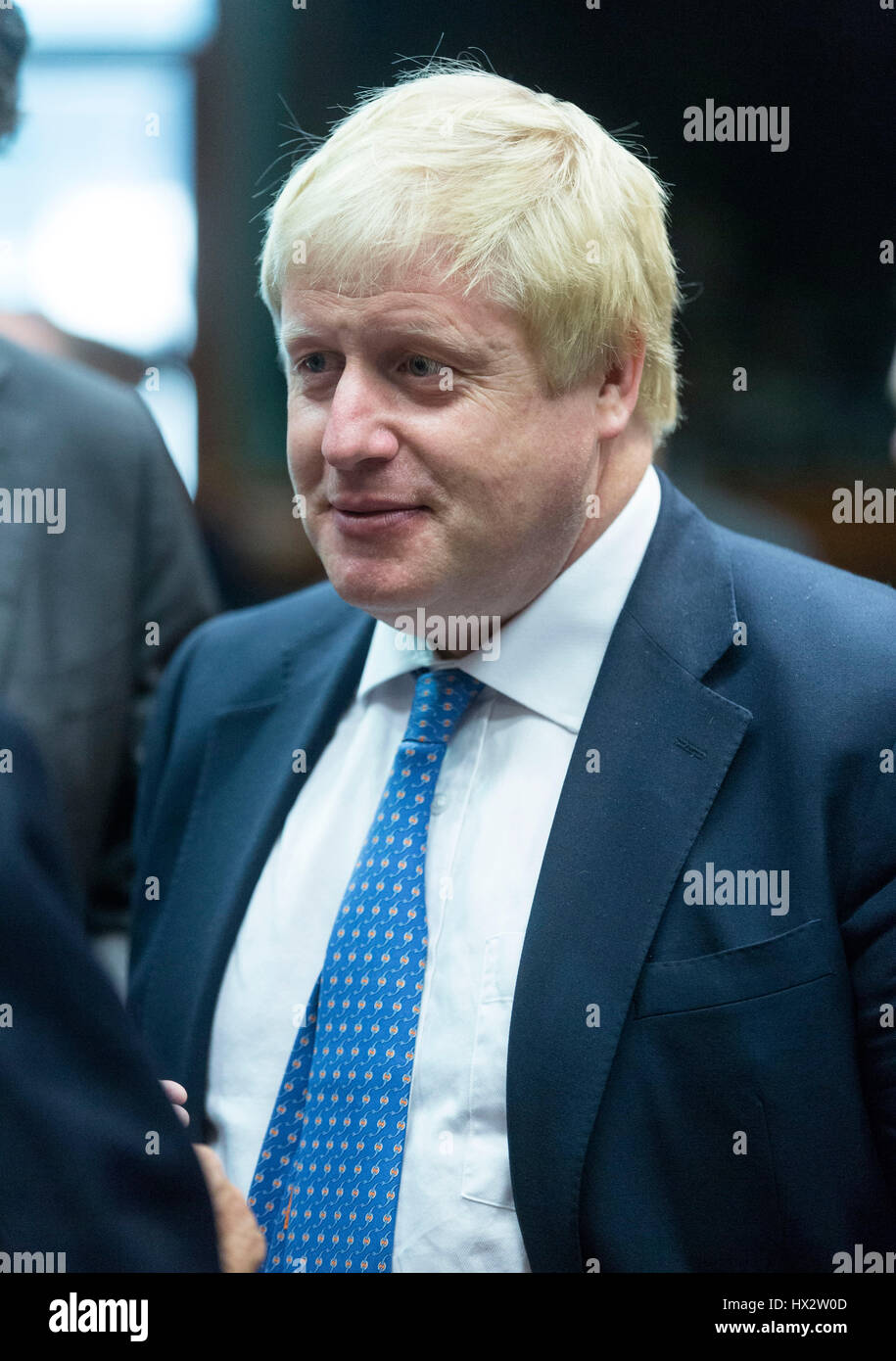 Belgien, Brüssel: Boris Johnson Teilnahme an den Rat für auswärtige Angelegenheiten am 2016/07/18 Stockfoto