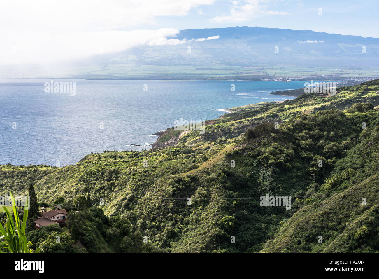 Der Küste entlang der Bucht von Kahului auf Maui, Hawaii Stockfoto