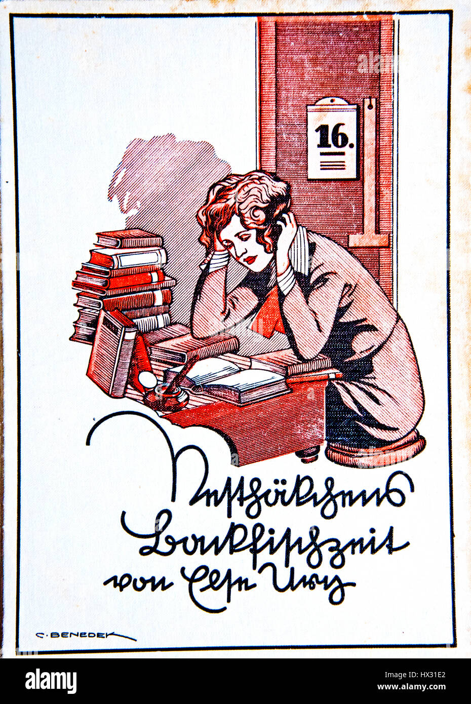 Abdecken der Nesthäkchen-Romane von Else Ury (zermatscht 1920er Jahre); nesthaekchen Stockfoto