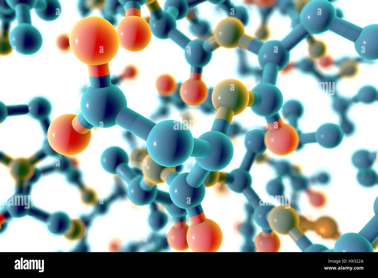Molekülstruktur, Computer Bild. Stockfoto