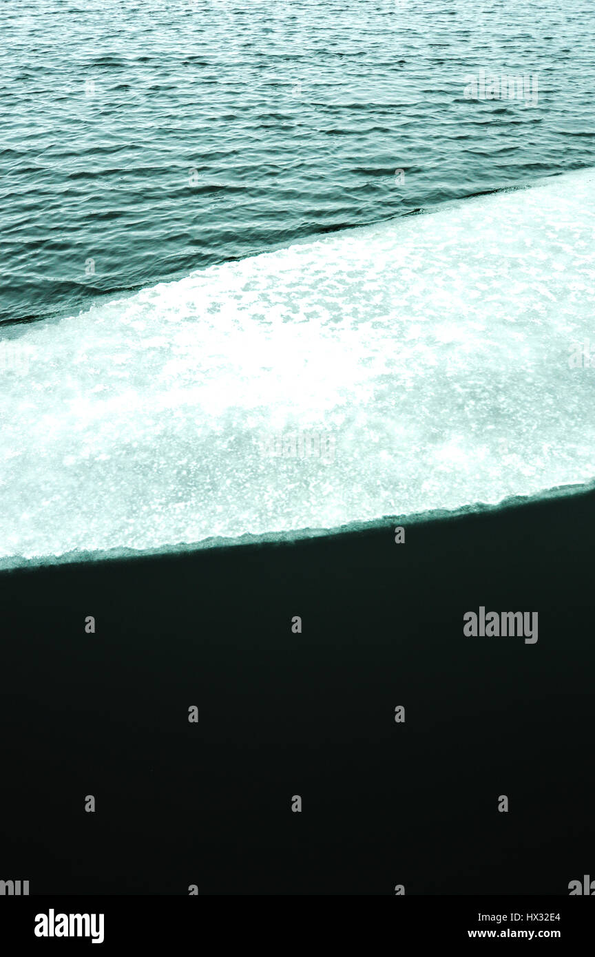 globale Erwärmung schmilzt das Eis Stockfoto