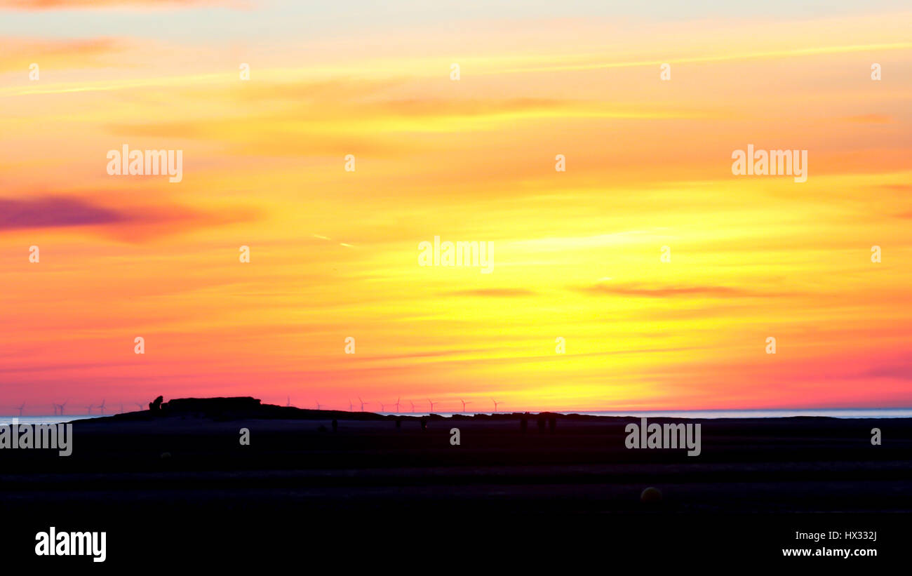 Sonnenuntergang, West Kirby, Wirral Stockfoto