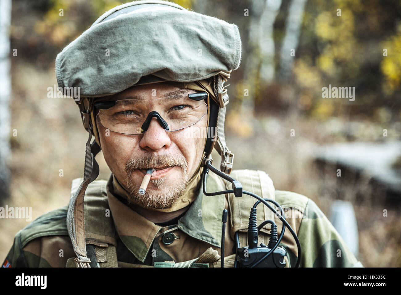 Norwegische Armee Soldat Stockfotografie Alamy