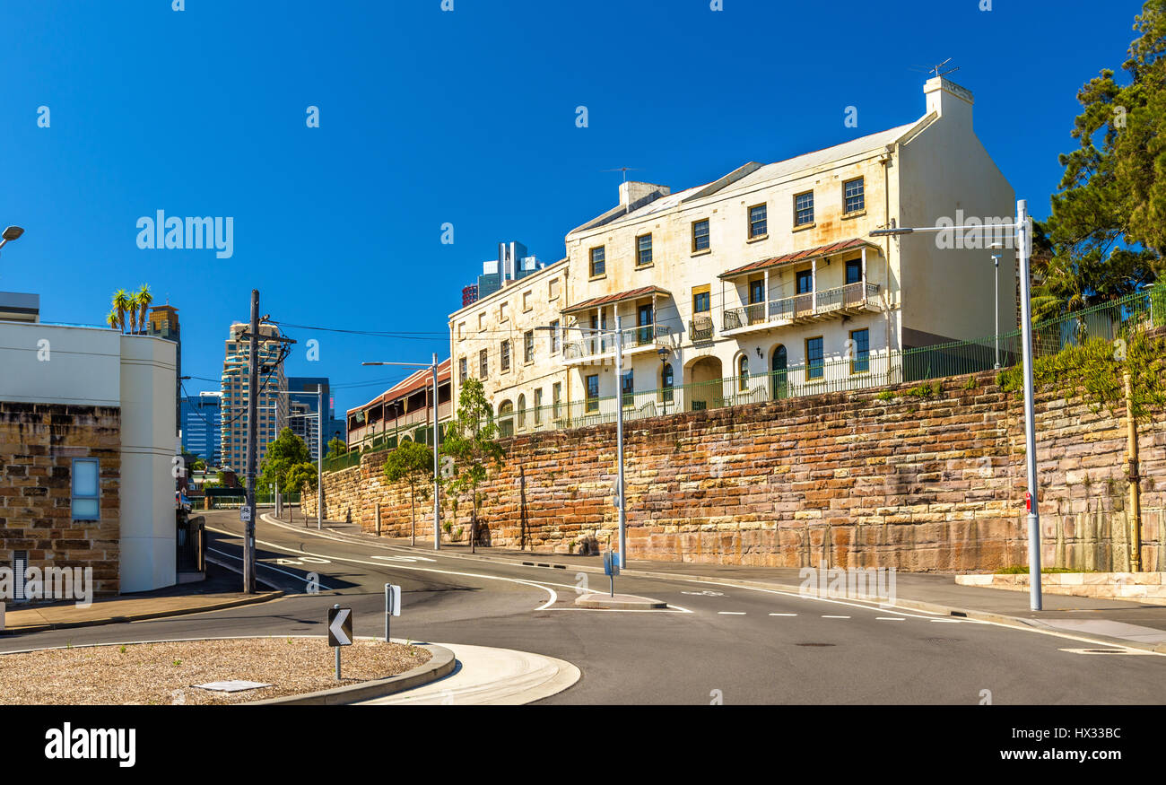 Blick auf Millers Point Bezirk in Sydney, Australien Stockfoto