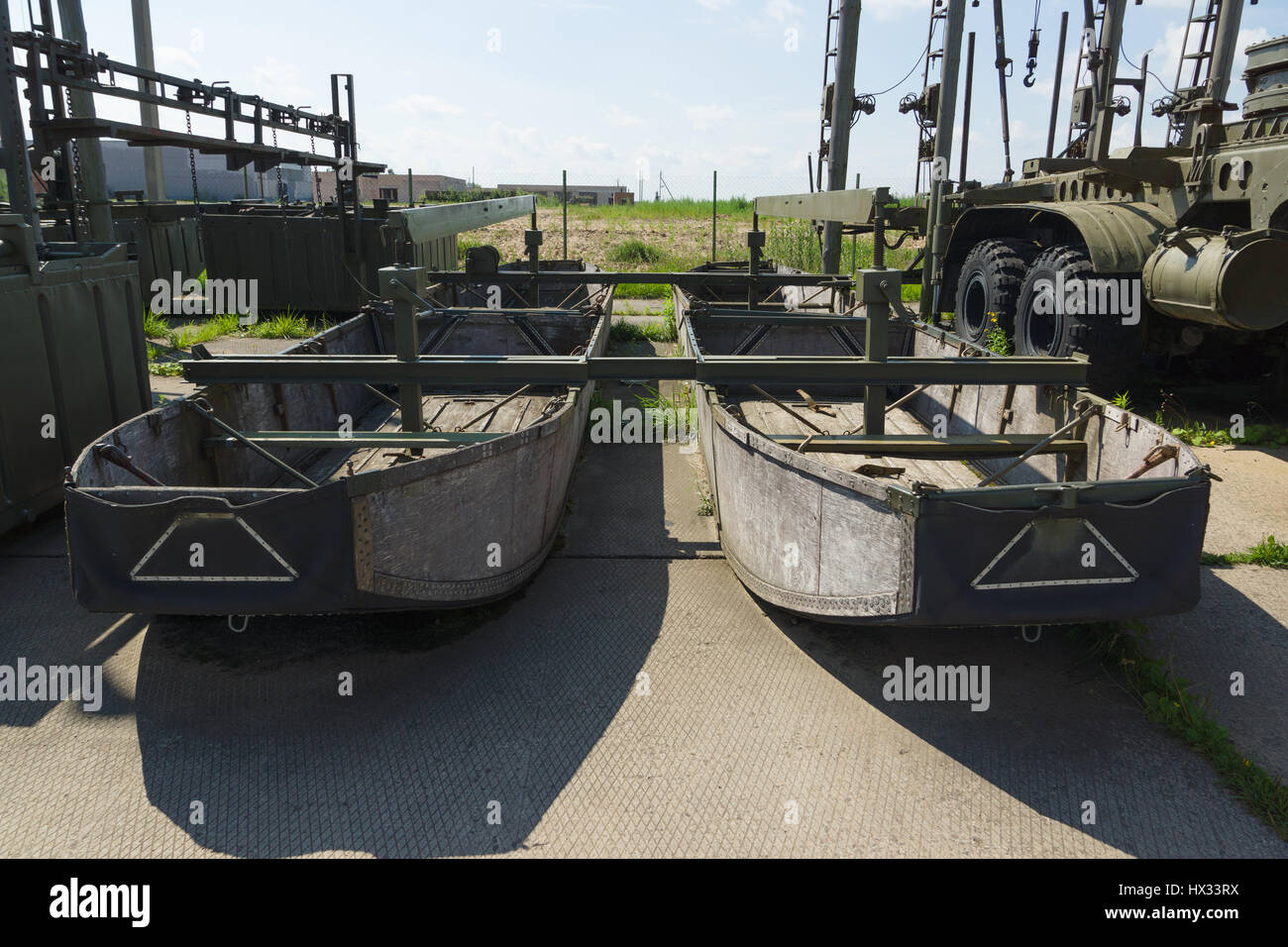 mächtige Militärindustrie Produkte dienen zur Verteidigung und Angriff Stockfoto