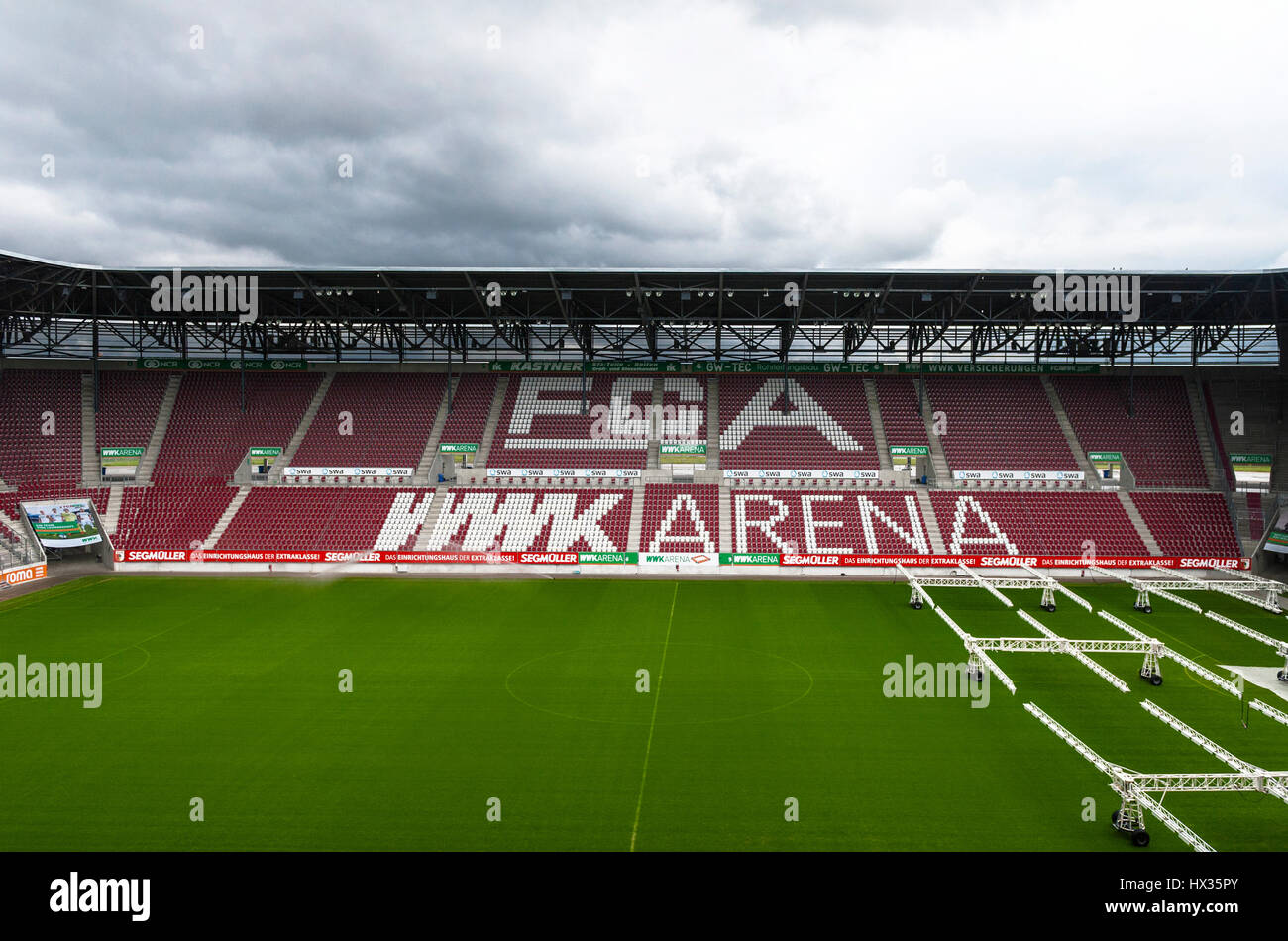 Besuch WWK Arena - das offizielle Stadion des FC Augsburg Stockfoto